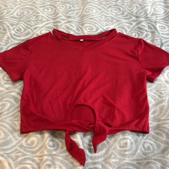 ROMWE Tops - Romwe Red Crop Top